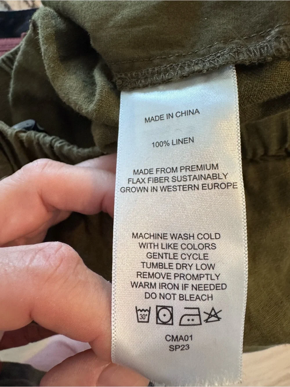 Quince 100% European Linen Pants in Martini Olive